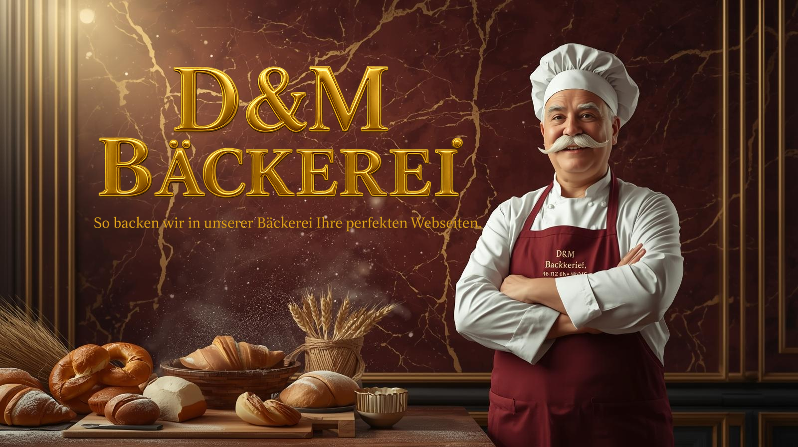 D&M Bäckerei – 3D logo i pekar